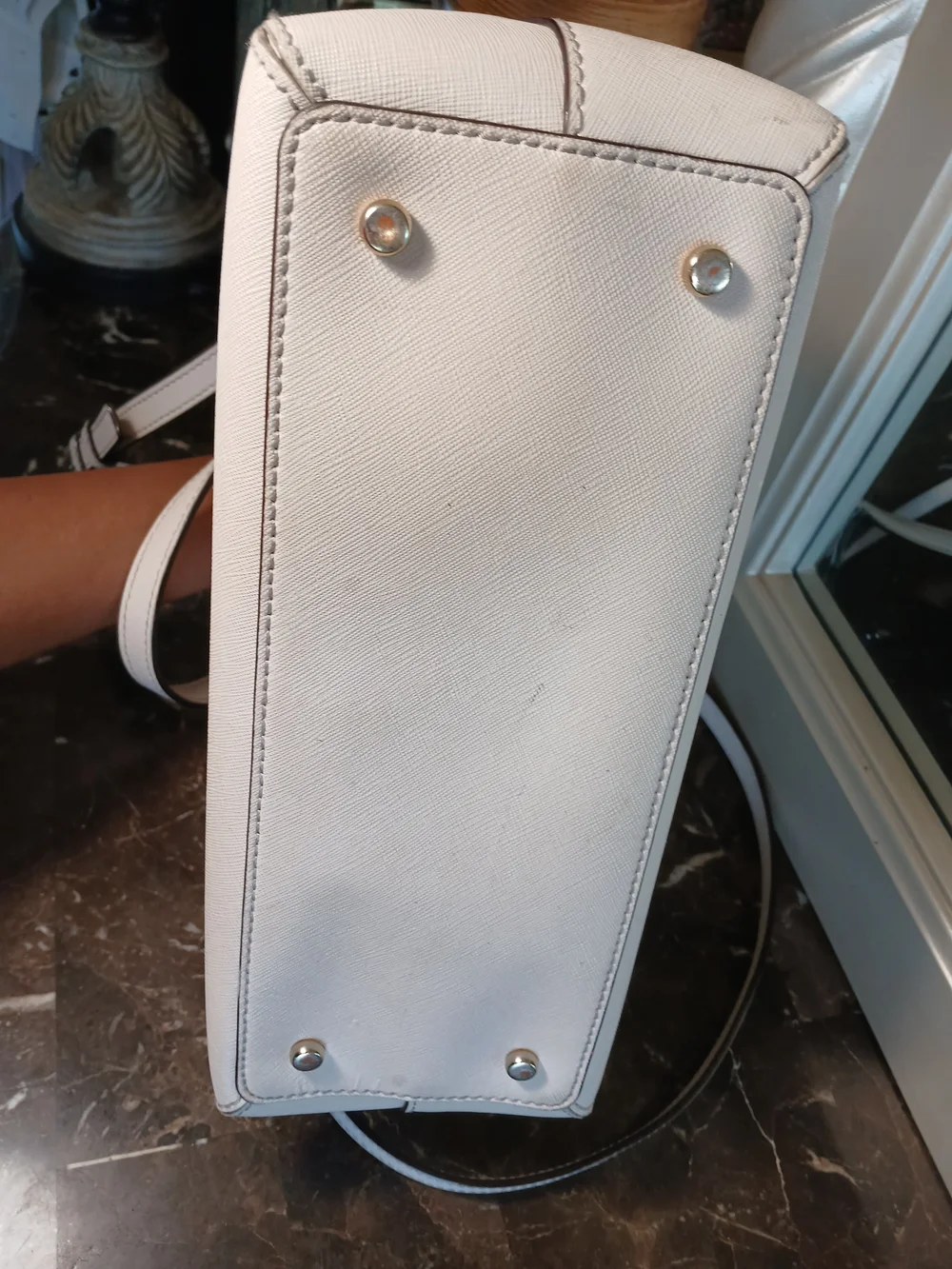 Kate Spade Cream Saffiano Leather Dome Satchel